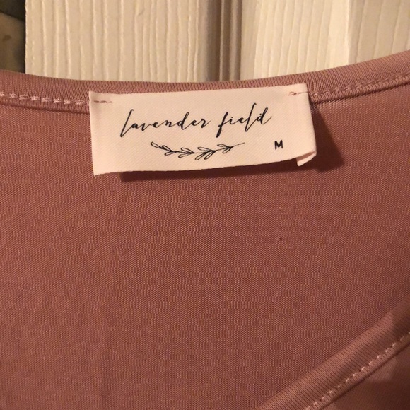 Lavender Field -Medium-Twist Hem-VNeck- Rayon - Blouse - Picture 3 of 4